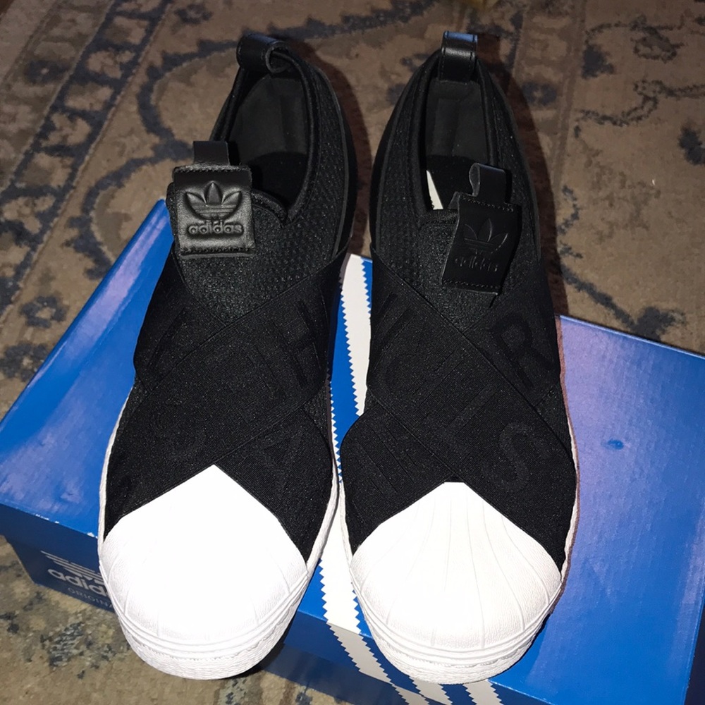 Adidas superstar slip ons